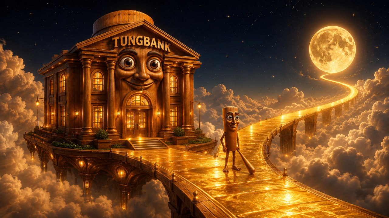 $TUNGBANK — the wooden bank at night